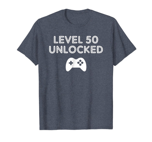50th Birthday Shirt Gifts - Level 50 Unlocked Over The Hill