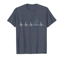 Load image into Gallery viewer, Sailing Heartbeat Funny Sailboat T-Shirt
