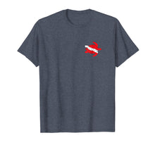 Load image into Gallery viewer, Sea Turtle Tshirt Dive Flag Scuba Diving Lovers Diver Shirt
