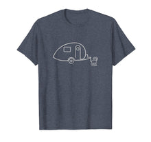 Load image into Gallery viewer, Dog Teardrop Travel Trailer T-shirt | Happy Camper Dog
