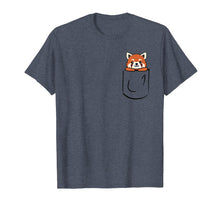 Load image into Gallery viewer, Cute Red Panda In Pocket T-Shirt, Red Panda Tee Gift For Kid

