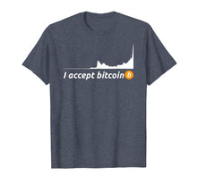 Load image into Gallery viewer, I Accept Bitcoin Cryptocurrency Logo T-shirt

