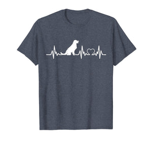 Golden Retriever Heartbeat Love My Golden Retriever T-Shirt
