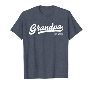 Grandpa Est 2019 New Grandpa Gift Father's Day T-Shirt