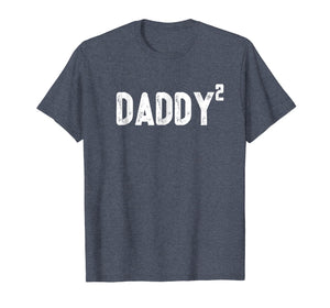 Mens Daddy to be of 2 kids - 2nd power squared Dad shirt