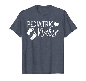 Pediatric Nurse PEDS Shirt Footprints Nursing Student PICU