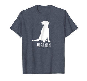 hashtag Lab Mom T-Shirt. Labrador Retriever Mom shirt.