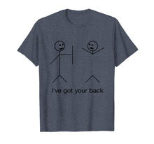 Load image into Gallery viewer, I've got your back stick figures Nerd T-Shirt Shirt black
