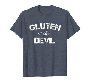 Gluten is Devil Funny Distressed Shirt Women Men