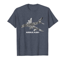 Load image into Gallery viewer, Airbus A380 jet airplane cutaway aviation pilot T-Shirt gift
