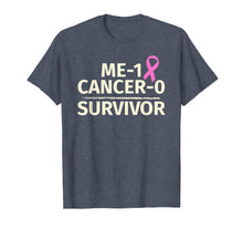 Load image into Gallery viewer, Breast Cancer Survivor T-Shirt Me 1 Cancer 0 Pink Ribbon
