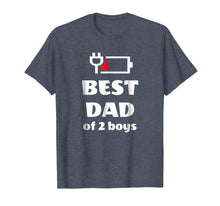 Load image into Gallery viewer, Mens Fathers Day T-Shirt Gift For Dad of 2 Boys From Wife Or Son
