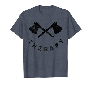 Axe Throwing Therapy Shirt Axe Thrower Smile Tee Men Women