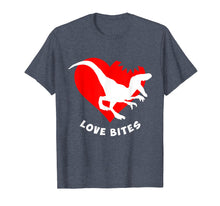 Load image into Gallery viewer, Love Bites Velociraptor Dinosaur T-Shirt For Valentine's Day
