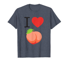 Load image into Gallery viewer, I Love Ass Tee Peach Slut Emoji Funny Big Butts T-Shirt
