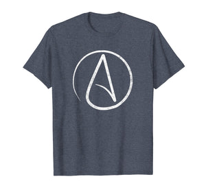 Atheism Symbol T-Shirt Distressed Atheist Shirt