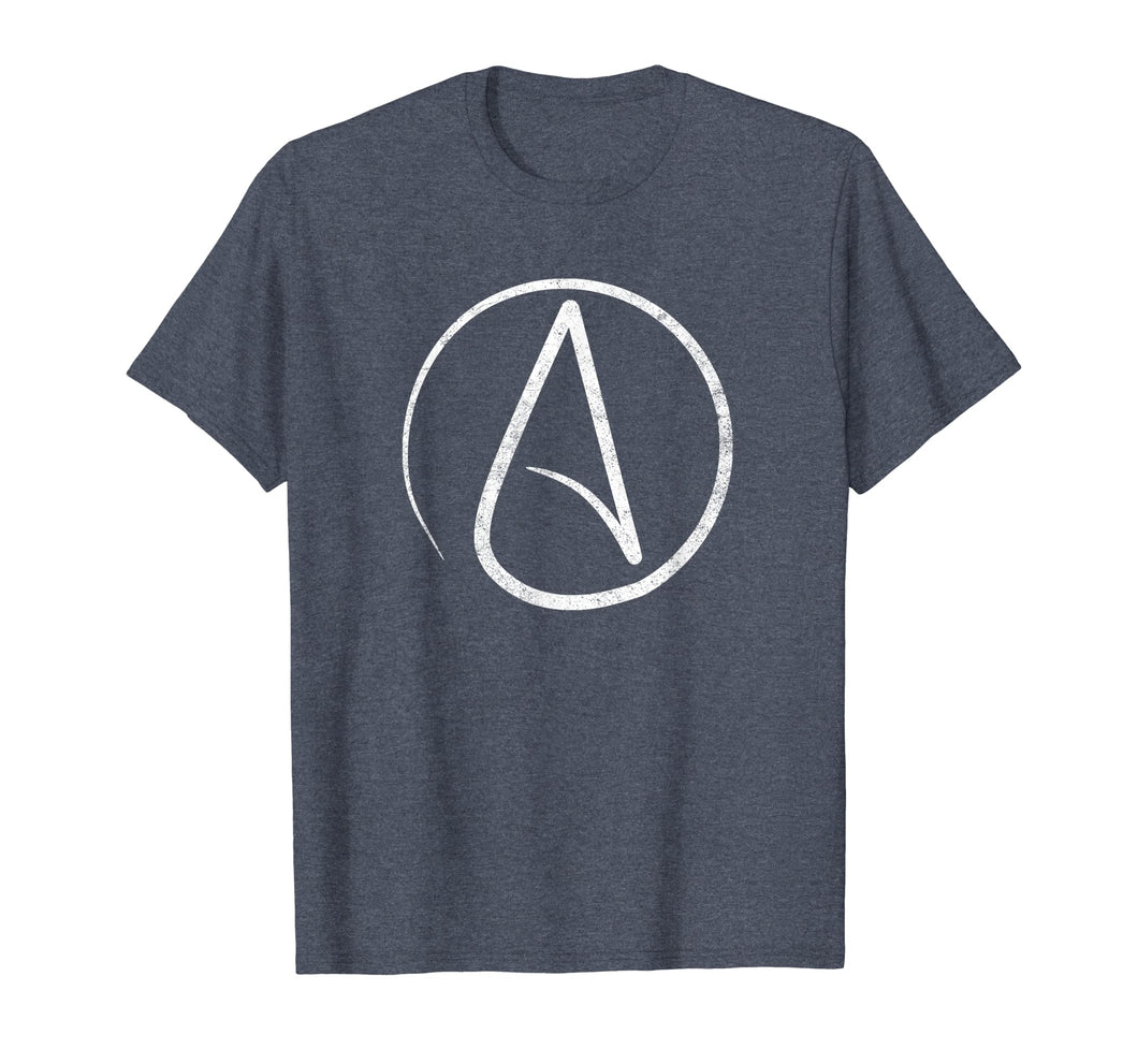Atheism Symbol T-Shirt Distressed Atheist Shirt