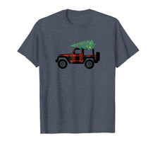 Load image into Gallery viewer, Buffalo Plaid Jeep Christmas T Shirt
