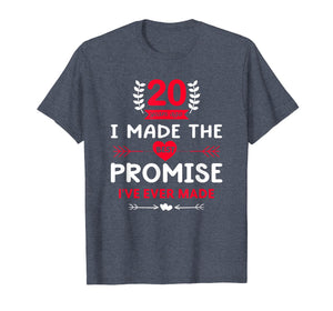 Cool 20th Wedding Anniversary Gift for Husband Wife T-Shirt