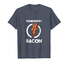 Load image into Gallery viewer, Powered by Bacon T-Shirt Funny Bacon Lovers Shirt Tee Gifts
