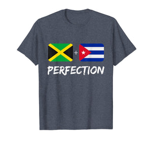 Jamaican Plus Cuban Perfection Heritage Flag Gift T-Shirt