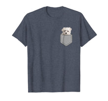 Load image into Gallery viewer, Maltese puppy dog in your pocket T-Shirt
