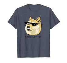 Load image into Gallery viewer, Shiba Inu T-Shirt Meme Doge Deal With It Pixel Glasses Tee
