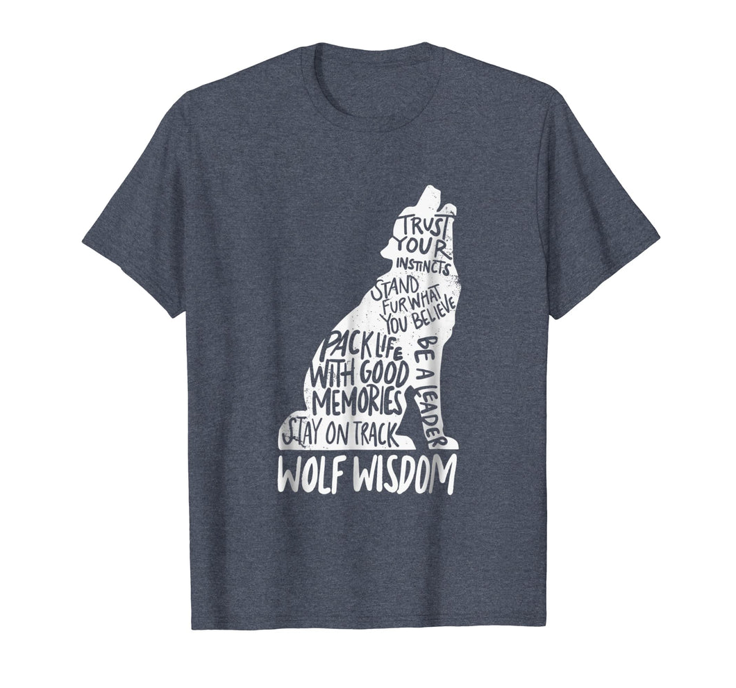 Wolf Wisdom Inspirational Wolves Motivational Advice Tshirt