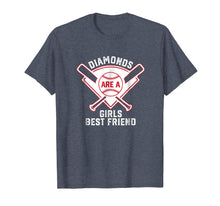 Load image into Gallery viewer, Diamonds are a Girls Best Friend Baseball T Shirt for Women
