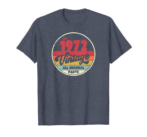 1972 Vintage T Shirt, Birthday Gift Tee. Retro Style Shirt.