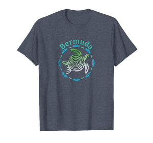Bermuda T-Shirt Vintage Tribal Turtle Gift TShirt