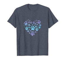 Load image into Gallery viewer, Paw Print Heartbeat T-Shirt Love Dogs
