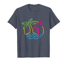Load image into Gallery viewer, 80s Vintage Miami Retro Neon Pink Flamingo T-Shirt
