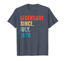 Load image into Gallery viewer, July 1978 Retro Vintage 40th Birthday T Shirt Decorations
