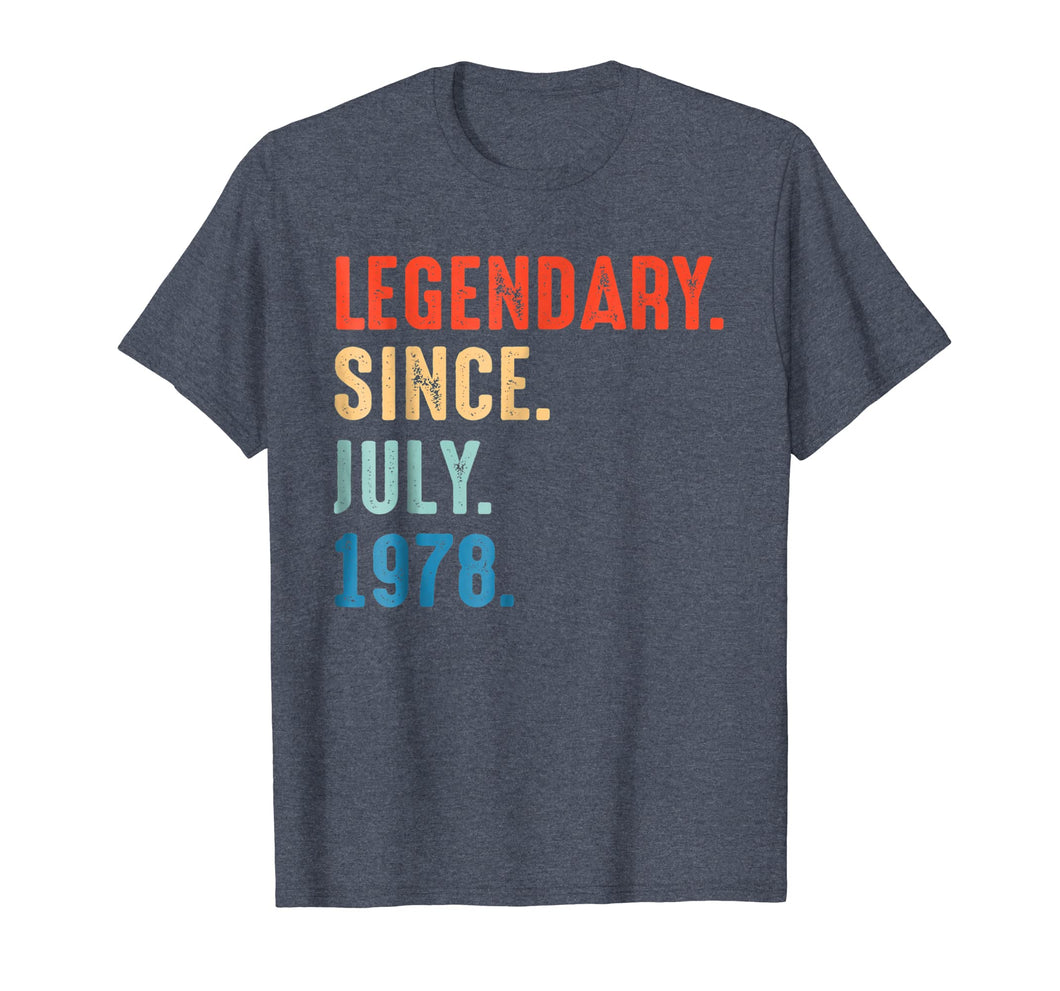 July 1978 Retro Vintage 40th Birthday T Shirt Decorations