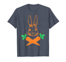Load image into Gallery viewer, Easter Bunny with Carrot cross Skull Bones Funny T Shirt

