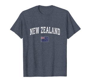 New Zealand T-Shirt Vintage Sports New Zealander Flag Tee