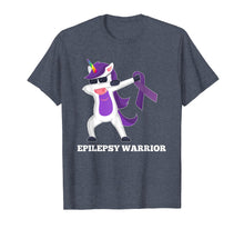 Load image into Gallery viewer, Epilepsy Awareness Tshirt Dabbing Unicorn Warrior Purple
