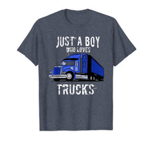 Load image into Gallery viewer, Kids Semi Truck T Shirt Gift Just a Boy Who Loves Trucks
