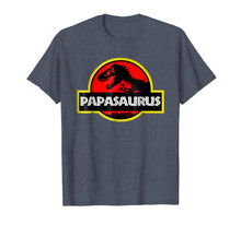 Load image into Gallery viewer, Mens Papasaurus Rex Shirt, Funny Cute Dinosaur Father&#39;s Day
