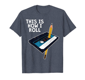 Funny Cassette Tape Pencil Shirt Retro 80s 90s Party Gift