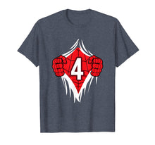 Load image into Gallery viewer, Superhero Birthday Shirt 4 Year Old Tshirt Girls Boys Comic
