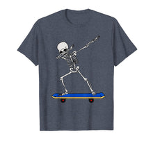 Load image into Gallery viewer, Skeleton DAB on Skateboard Tee Gift idea for Skater &amp; Sporty
