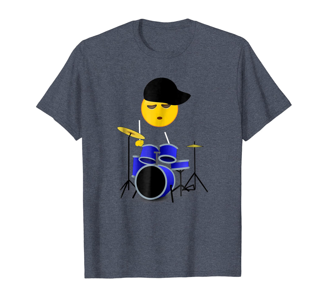 Funny Emoji Drummer Boy T-Shirt for Boys