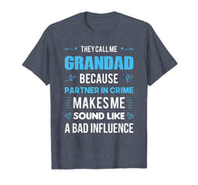 Load image into Gallery viewer, GRANDAD Gift Tshirt - Because Partner In Crime T-Shirt
