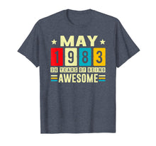 Load image into Gallery viewer, 36 Years Old Shirt May 1983 T-Shirt Retro Vintage 1983
