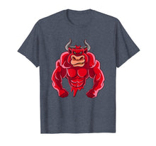 Load image into Gallery viewer, Gym Bull Horned Bodybuilder Bison Shirt - Fitness Tee Gift
