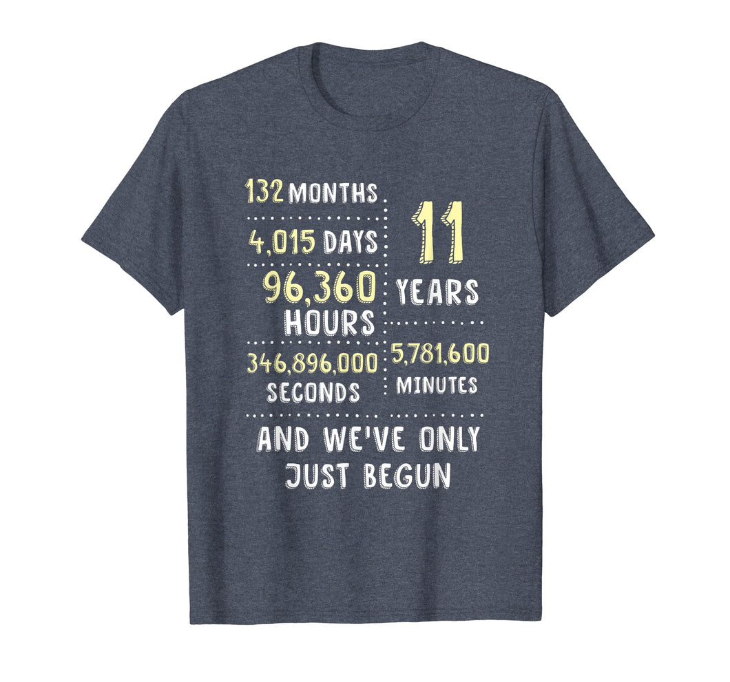 11 Years Anniversary T-Shirt Gift for Her or Him