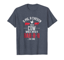 Load image into Gallery viewer, A Pig A Chicken And A Cow Funny BBQ Joke T-Shirt
