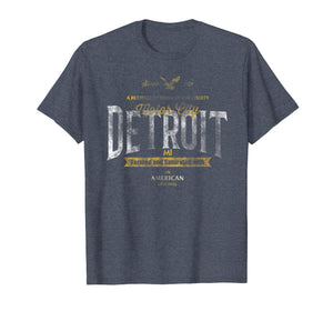 Detroit Tshirt Retro College-Style Detroit MI 1701 T-shirt